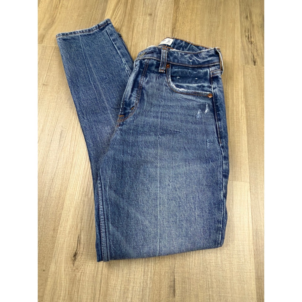 Abercrombie & Fitch Curve Love High Rise Skinny Jeans Medium Wash Blue 24 00R - Picture 5 of 5